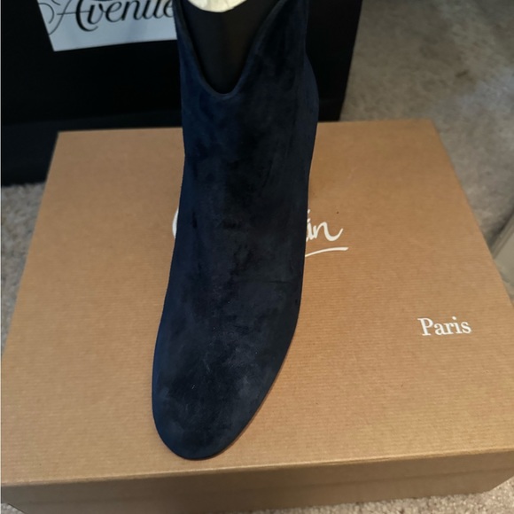 Authentic Christian Loubotin Castarika Navy suede boot - Picture 12 of 16